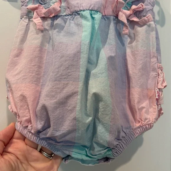 Ruffle Butts Cotton Pastel Ruffle Romper - Picture 3 of 8
